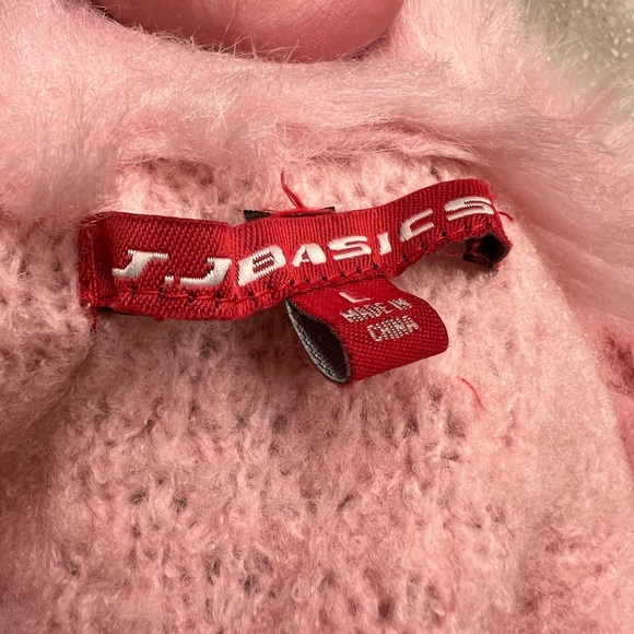 Vintage J.J. Basics Pink Sweater Sz L Y2K - Picture 12 of 13